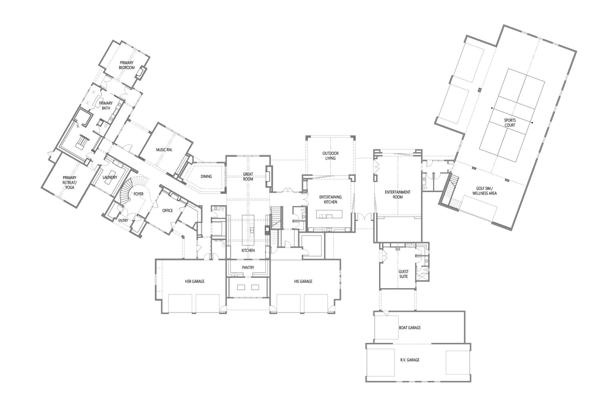 Emilia Romagna Main Level Floor Plan