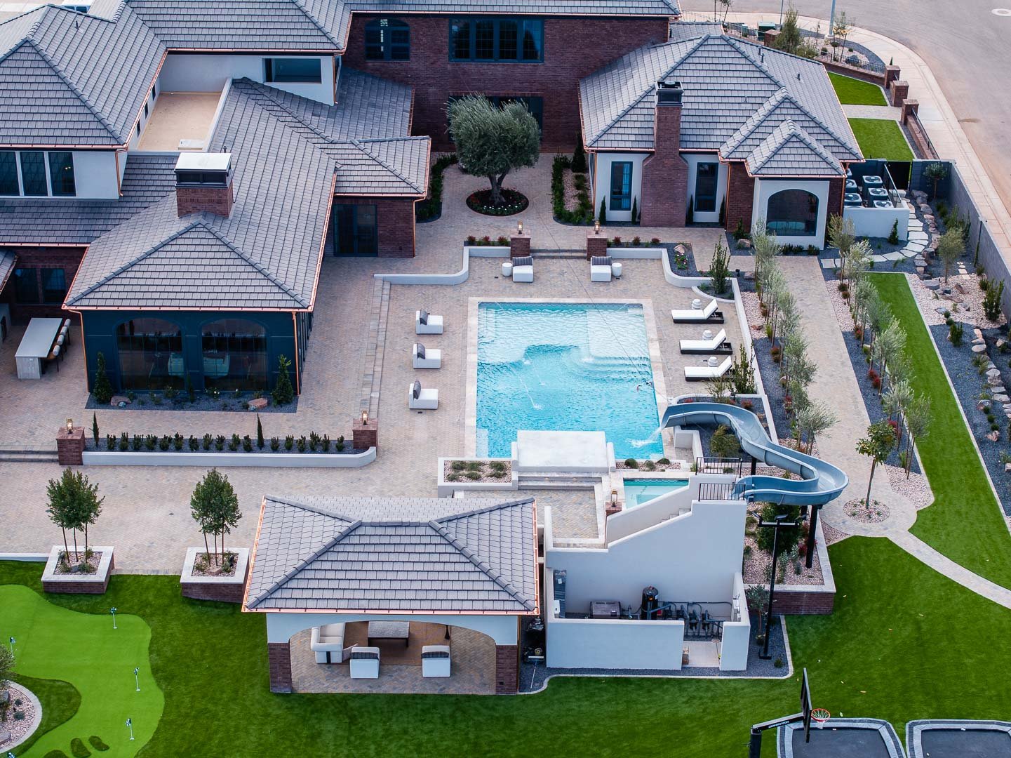 McCallister Manor Aerial Pool View